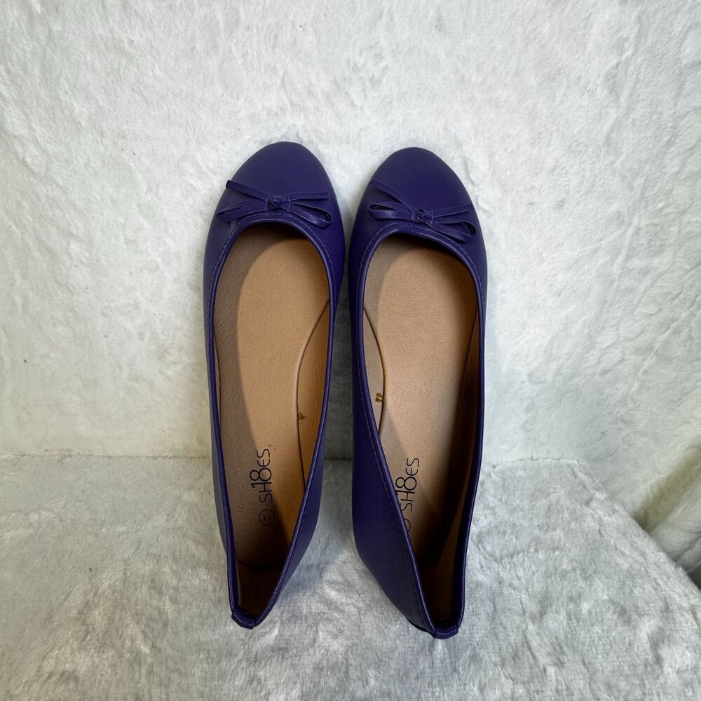 Shoes8teen Womens Ballerina Ballet Flats Shoes 8500 Navy - Picture 2 of 6